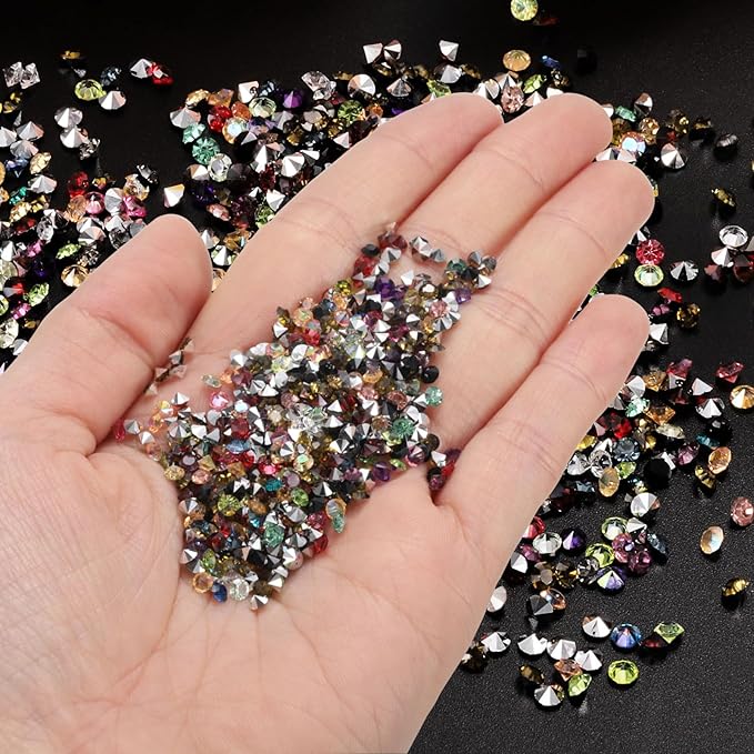 PATIKIL 14000Pcs Wedding Table Scatter Confetti Crystals 3mm Acrylic Diamonds Vase Fillers Gems for Table Centerpiece Decorations Bridal Shower Party, Teal AB