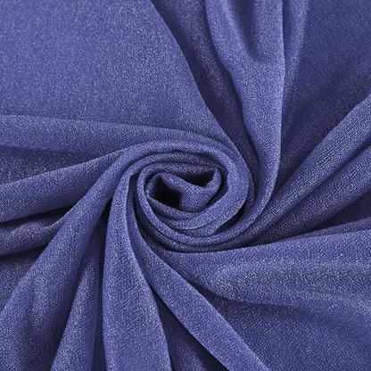 Wedding Arch Draping Fabric Navy Blue Sheer Wedding Backdrop Curtains for Party Ceremony Arch Stage Decorations 2Panels