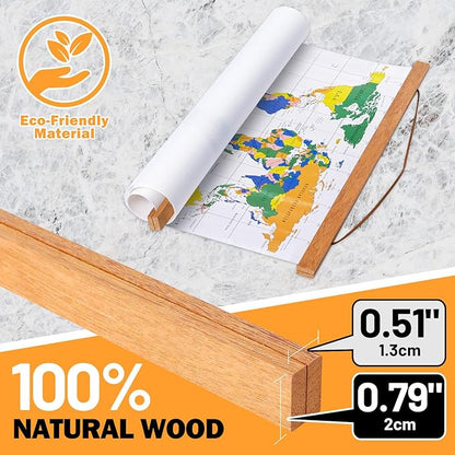 35x23 35x24 35x25 Poster Frame, Magnetic Light Wood Wooden Frame Hanger for Photo Picutre Canvas Artwork Art Print Wall Hanging (1 Pack, 35", Teak Color)