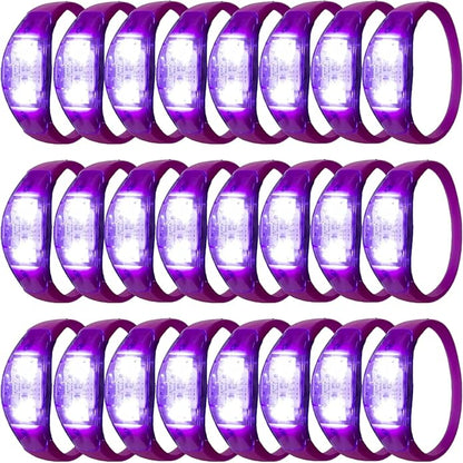 100 Pcs LED Bracelets Sound Activated with Flashing LED Strobe Music Control Light Up Bracelets for Rave, Game Prizes, Birthday Party Favor,Valentine's Day gift