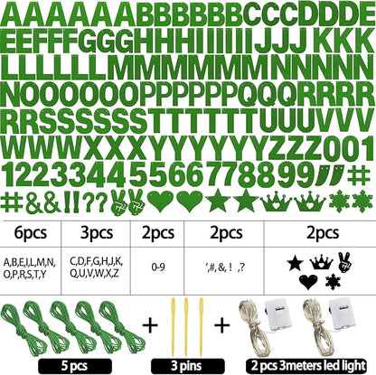 167Pcs DIY Glitter Customizable Banner Kit Custom Banner DIY Happy Birthday Letter Banners Personalized Banners Decor for Christmas St.Patrick's Day Birthday Party Decorations Supplies(Glitter Green)
