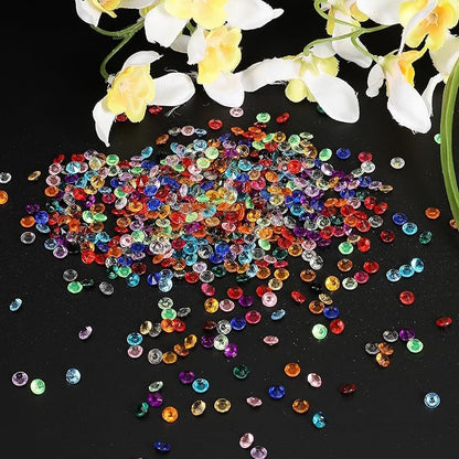 PATIKIL 10000 Pcs Wedding Table Scatter Confetti Crystals 4.5mm Acrylic Diamonds Vase Fillers Gems for Table Centerpiece Decorations Party Vase Beads, Black