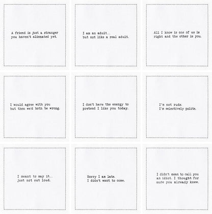 Five Star Napkins Subversive Quotes Cotton Cocktail Napkins,Beverage Napkin, Bar Napkin, Party Napkins,Small Napkins,Napkins for Events,Holidays, Weddings,Parties 4.5"x4.5"-Single Use(50x) Disposable