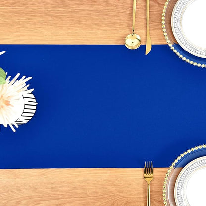Farmhouse Blue Table Runner Dining Table Runners 60 Inches Long Coffee Table Runner for Dresser Living Room Bedroom Holiday Party Banquet 12X60 Inch