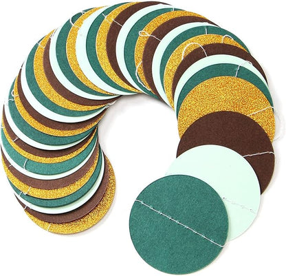 Sage-Green Gold Brown Party Decorations - 52FT Paper Streamers Gender Neutral Baby Shower Bridal Shower Garland Boho Birthday Rustic Decoration Woodland Theme Decor HongTongTong