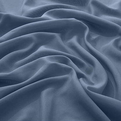 VACVELT Wedding Arch Draping Fabric Dusty Blue Chiffon, 1 Panel Sheer Drapes 30 Inch x 20ft Chiffon Backdrop Curtain Decor, Outdoor Sheer Drapery for Ceremony Party Ceiling
