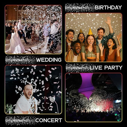 Ultimate Confetti, White Biodegradable Confetti - Rectangular Fluttering Tissue Paper Confetii for Cannon and Launcher use – Best for Mother’s Day, Wedding, Parties and Live Events - 1 lb, 16 oz