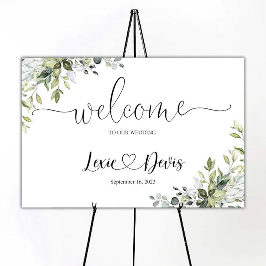 Wedding Welcome Sign, Personalized Custom Wedding Sign, Printed Wedding sign