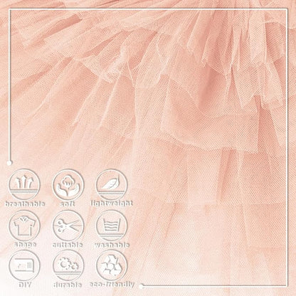 Blush Tulle Fabric Roll 6 Inch X 300 FT (100 Yards) Matte Tulle Ribbon Netting Mesh Spool for DIY Tutu Skirt Wedding Bow Gift Wrapping Baby Shower Christmas Party Halloween Decorations