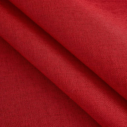NLMUVW Red Linen Tablecloth Round, Christmas Table Cloth Water Resistant Textued Table Cover for Kitchen Dining Coffee Party, 48 Inch