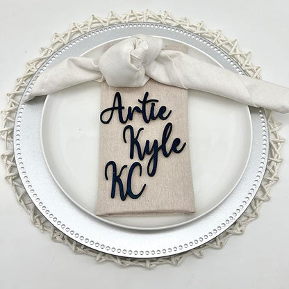 Wedding Name Tags, Personalized Place Cards Table Decoration For Birthdays, Bachelorette,Parties, and Events, Escort Name tags