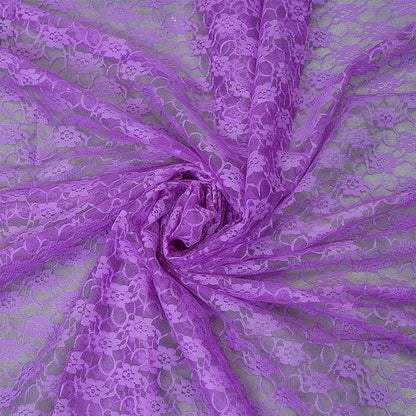 MDS Pack of 25 Wedding 12 x 108 inches Lace Table Runner for Wedding, Decorations for Birthday Parties, Banquets, Graduations, Engagements, and Runners fit Rectangle, Round Table- Lavender