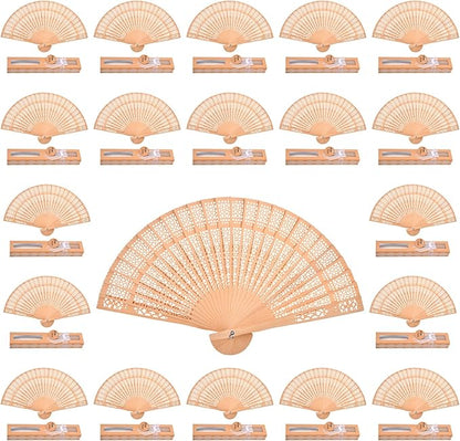 36-Piece Wooden Gift Box Wrapped with Hand-held Folding Fan or Wedding Gift, Bride Gift Party Home Decoration Birthday Gift