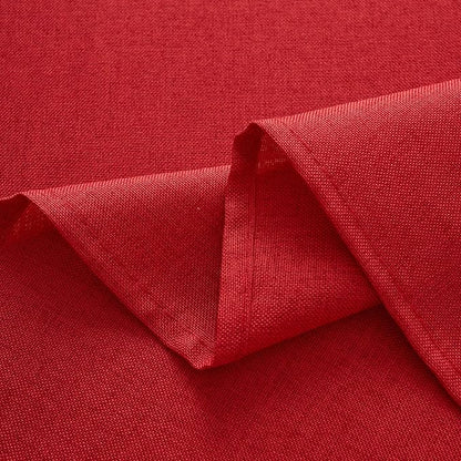NLMUVW Red Linen Tablecloth Rectangle, Christmas Table Cloth Water Resistant Textured Table Cover for Kitchen Dining Coffee Party, 54 x 78 Inch