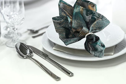 Silver Napkin Rings - 10 Pcs Stainless Steel Napkin Rings,Gold Rotundity Metal Napkin Ring for Table Settings Wedding Christmas Party Dinner Table