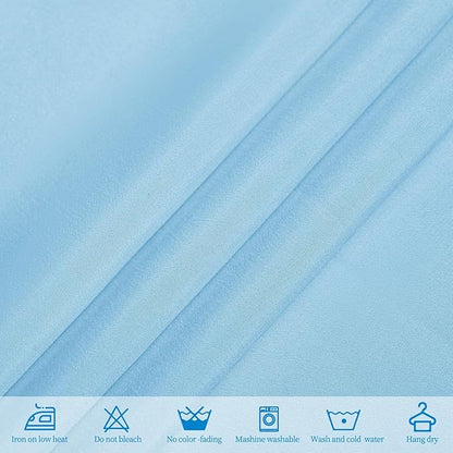 10 Pack Light Blue Tablecloths for 6 Foot Rectangle Tables 60 x 102 Inch - 6ft Rectangular Bulk Polyester Fabric Table Clothes for Wedding Buffet Party Banquet Reception Restaurant and Camping