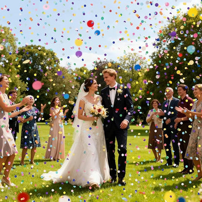 RYKOMO 20000 Pieces 1 Inch Round Tissue Paper Confetti, 7oz Multicolor Table Confetti Paper for Balloons Arts Craft DIY Scrapbooking Birthday Party Festival