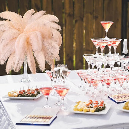 80 Pcs Large Natural Ostrich Feathers Plumes 14-16 Inch Bulk for DIY Crafts Wedding Party Centerpiece Vase