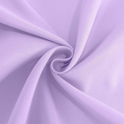 Efavormart Round Tablecloth, 132 Inch Stain & Wrinkle Resistant Washable Table Cloth, Decorative Polyester Fabric Table Cover for Banquet, Wedding, Dining- Lavender