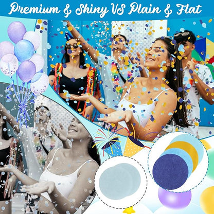 RYKOMO 10000 Pieces 1 Inch Round Tissue Paper 3.5oz Table Confetti Dots Blue Round Tissue Confetti for Craft DIY Scrapbooking Birthday Party Festival