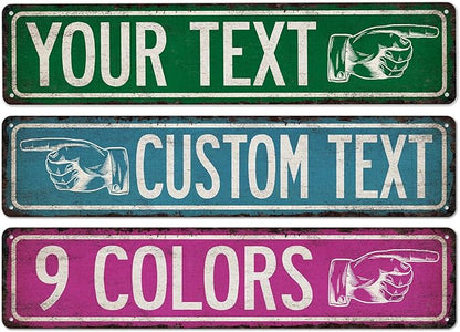 Custom Sign Customizable Sign Directional Sign This Way Sign - Made In USA - Street Signs For Bedroom Road Signs Personalized Metal Signs 104180015001