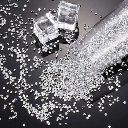 10000 Clear Wedding Table Scatter Confetti Crystals Acrylic Diamonds Rhinestones for Table Centerpiece Decorations Wedding Decorations Bridal Shower Decorations Vase Beads (Silver, 3 mm)