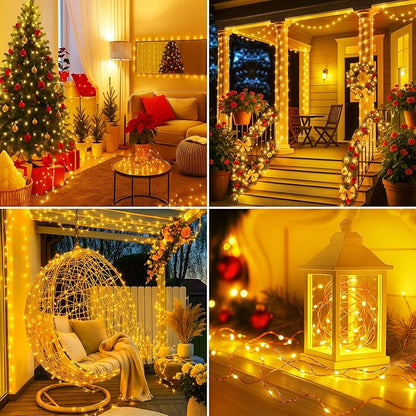 btfarm Fairy Lights Plug in with Remote, 660FT 2000 LED Outdoor Twinkle Lights Waterproof with Timer, 8 Modes Indoor String Lights for Bedroom Patio Garden Wedding Christmas Decoration, Warm White
