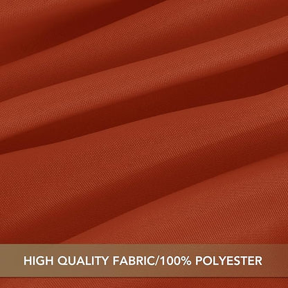 sancua Thanksgiving Square Tablecloths 60x60 Inch Rust, 2 Pack Fabric Fall Table Cloth for Square or Round Tables, Burnt Orange Washable Polyester Table Cover for Dinner, Holiday Party, Display Tables
