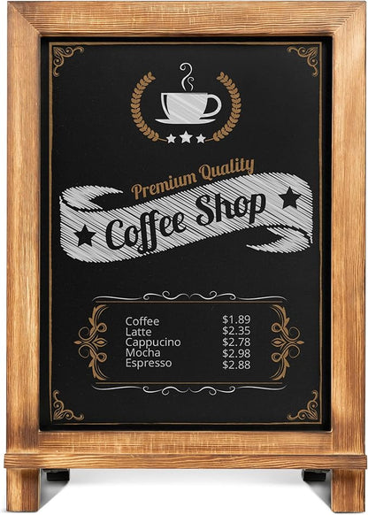 Rustic Torched Tabletop Chalkboard Sign/Hanging Magnetic Wall Chalkboard/Small Countertop Chalkboard Easel/Kitchen Countertop Memo Board / 12" x 17" in. Weddings, Birthdays, Baby Announcements