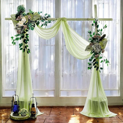 MDS Halloween Chiffon Draping Fabric - 1 Panel, 30" Wide x 40ft Long - Sheer Spooky Arbor & Canopy Drapery for Haunted House Backdrops, Party Ceilings, DIY Costumes & Themed Events - Sage Green