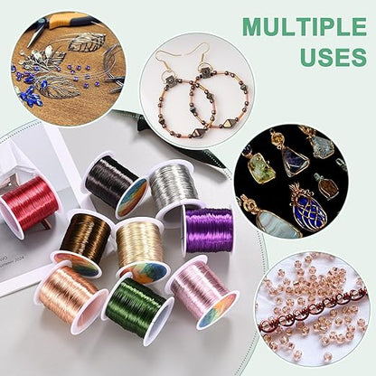 0.3mm Jewelry Wire, 28 Gauge 328FT Craft Wire Copper Beading Wire for Jewelry Making/Planting/Weaving/DIY Crafting, Soft Metal Wires [100M, Red]