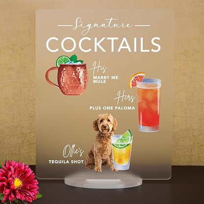 Pet Signature Drink Wedding Signs