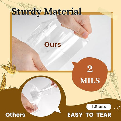 LOKIQNG Cellophane Bags Plastic Gift Bag Clear Cookie Treat Bags with Twist Ties for Party Favor Bag(100PACK, 8x11inch)