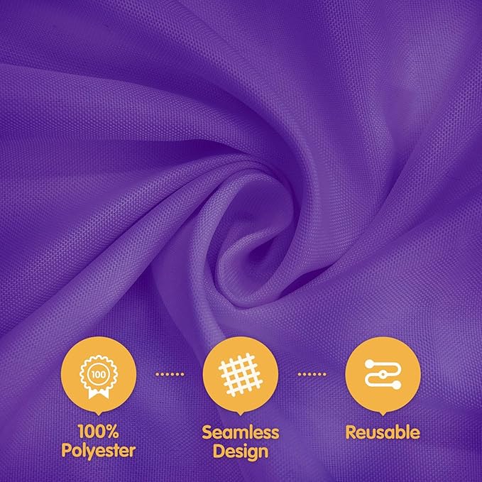 BRILLMAX 10 Pack Purple Tablecloths for 8 Foot Rectangle Tables 60 x 126 Inch - 8ft Rectangular Bulk Linen Polyester Fabric Washable Cloth Cover for Wedding Reception Banquet Birthday Party