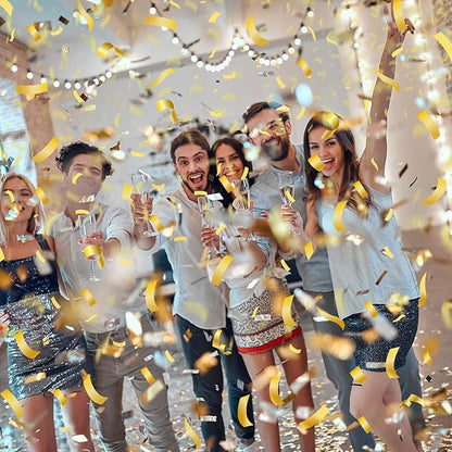 6 Pack Gold Confetti Cannon, Confetti Poppers,12 Inch Party Poppers Shooters for Birthdays, Graduation Celebration,Weddings, New Year's Eve, Christmas and Any Celebrations