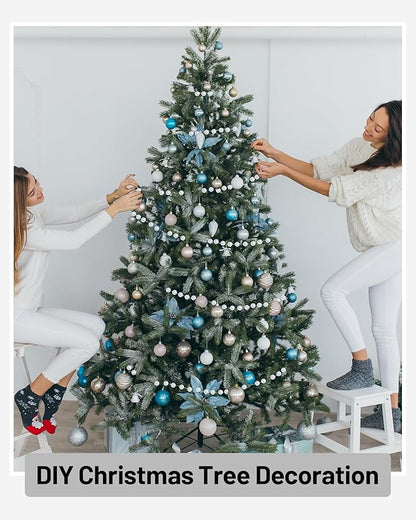 99FT Crystal Garland Strands, Acrylic Clear Crystal Beads String Roll, Diamond-Shaped Crystal Garland for Christmas Tree Wedding Party Decorations Beaded Curtain DIY Crafting Projects