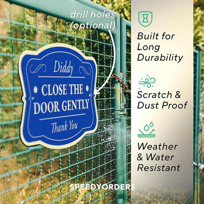 Custom Metal Signs, Personalized Aluminum, Custom Driveway, Waterproof USA Design 3 Blue Steel 42x28