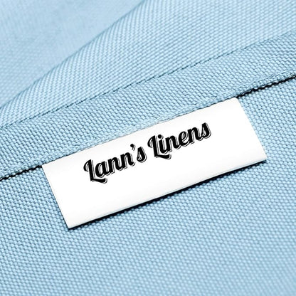 Lann's Linens - 10 Premium 90" x 132" Tablecloths for Wedding/Banquet/Restaurant - Rectangular Polyester Fabric Table Cloths - Baby Blue