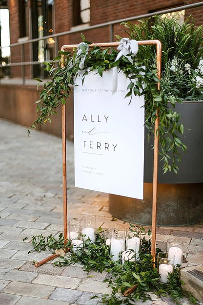 Welcome Wedding Sign Personalized, Personalized Wedding Welcome Sign Minimalist Modern