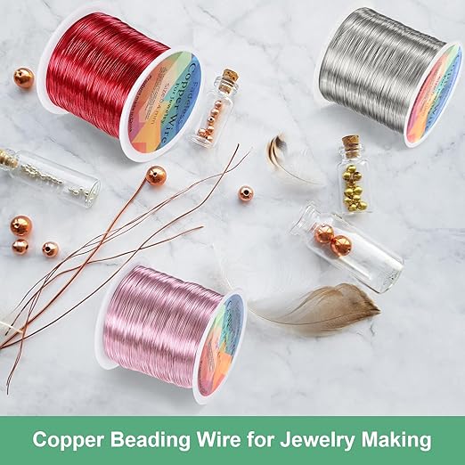 0.3mm Jewelry Wire, 28 Gauge 328FT Craft Wire Copper Beading Wire for Jewelry Making/Planting/Weaving/DIY Crafting, Soft Metal Wires [100M, Bronze Tone]