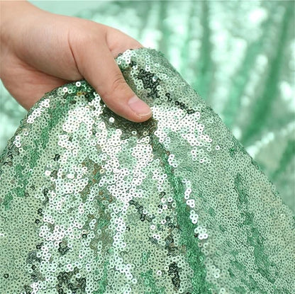 Eternal Beauty Mint Green Sequin Backdrop, 10x10 Ft Glitter Background Curtains for Shimmer Photography Party Wedding Birthday Back Drop Decor