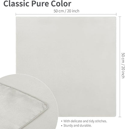Aneco 16 Pack Square Satin Napkin Bright Silk Table Napkin Soft Smooth Fabric Table Napkin for Wedding Banquet Party Decoration, Grey, 20 x 20 Inch