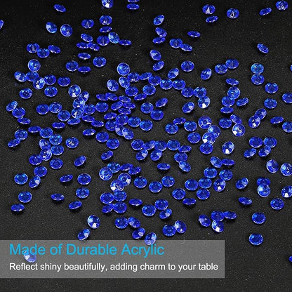 PATIKIL 4000 Pcs Wedding Table Scatter Confetti Crystals 6mm Acrylic Diamonds Vase Fillers Gems for Table Centerpiece Decorations Party Vase Beads, Dark Blue