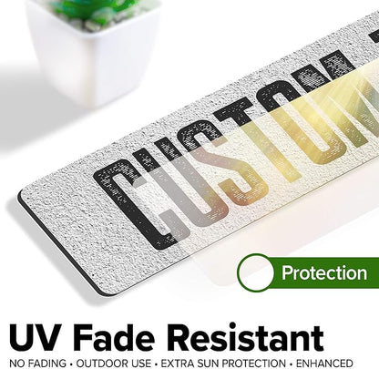 Custom Sign, Custom Street Sign, 11 Font Colors, 13 Font Styles, 4 Hole Options, 22 Sizes, 3x12 Inches, Rust Free DiBound, Fade Resistant, Made in USA by My Sign Center (Concrete)