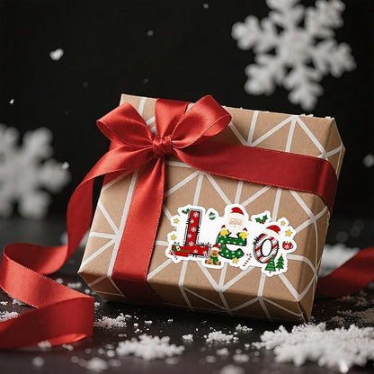 28Pcs Personalized Christmas Gift Tags - Gifts Wrap Envelope Seals Ideas Merry Christmas Labels - Fun Holiday Gift Stickers - Cute Xmas Sticker Label - Custom Name Xmas Gifts Wrapping Present Tag