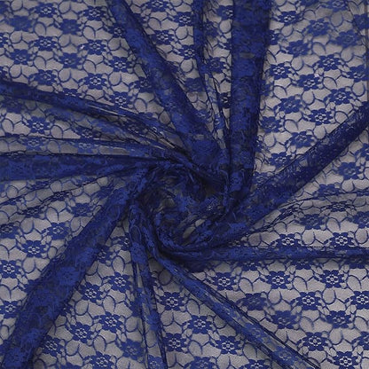 MDS Pack of 15 Wedding 12 x 108 inches Lace Table Runner for Wedding, Decorations for Birthday Parties, Banquets, Graduations, Engagements, and Runners fit Rectangle, Round Table- Navy Blue