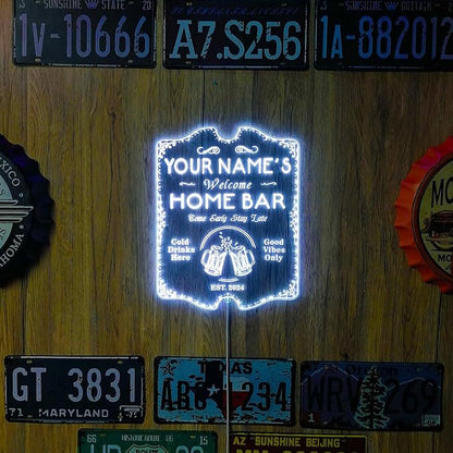 ADVPRO Personalized Your Name Home Bar RGB Dynamic Glam LED Sign - Cut-to-Edge Shape - Smart 3D Decoration - Multicolor Signage st06s43-fnd-p11b-tm-c