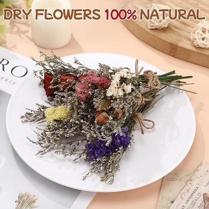10/12/24/36 Pack Mini Dried Flowers for Vase Wedding Various Mini Bouquet Dried Small Wildflowers Natural Flowers Bulk for Crafts DIY Decor (36, Multicolor)