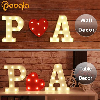Pooqla LED Marquee Letter Lights Sign, Light Up Alphabet Letter for Home Party Wedding Decoration B