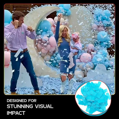Ultimate Confetti, Turquoise Color Biodegradable Confetti - Rectangular Fluttering Tissue Paper Confetti for Cannon and Launcher use – Best for Wedding, Parties, Concerts and Live Events - 1 lb, 16 oz